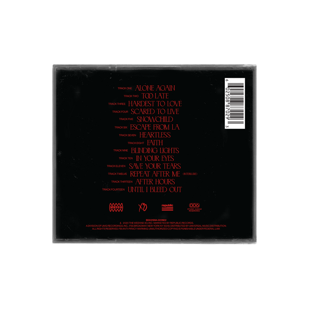 AFTER HOURS ALTERNATE COVER CD