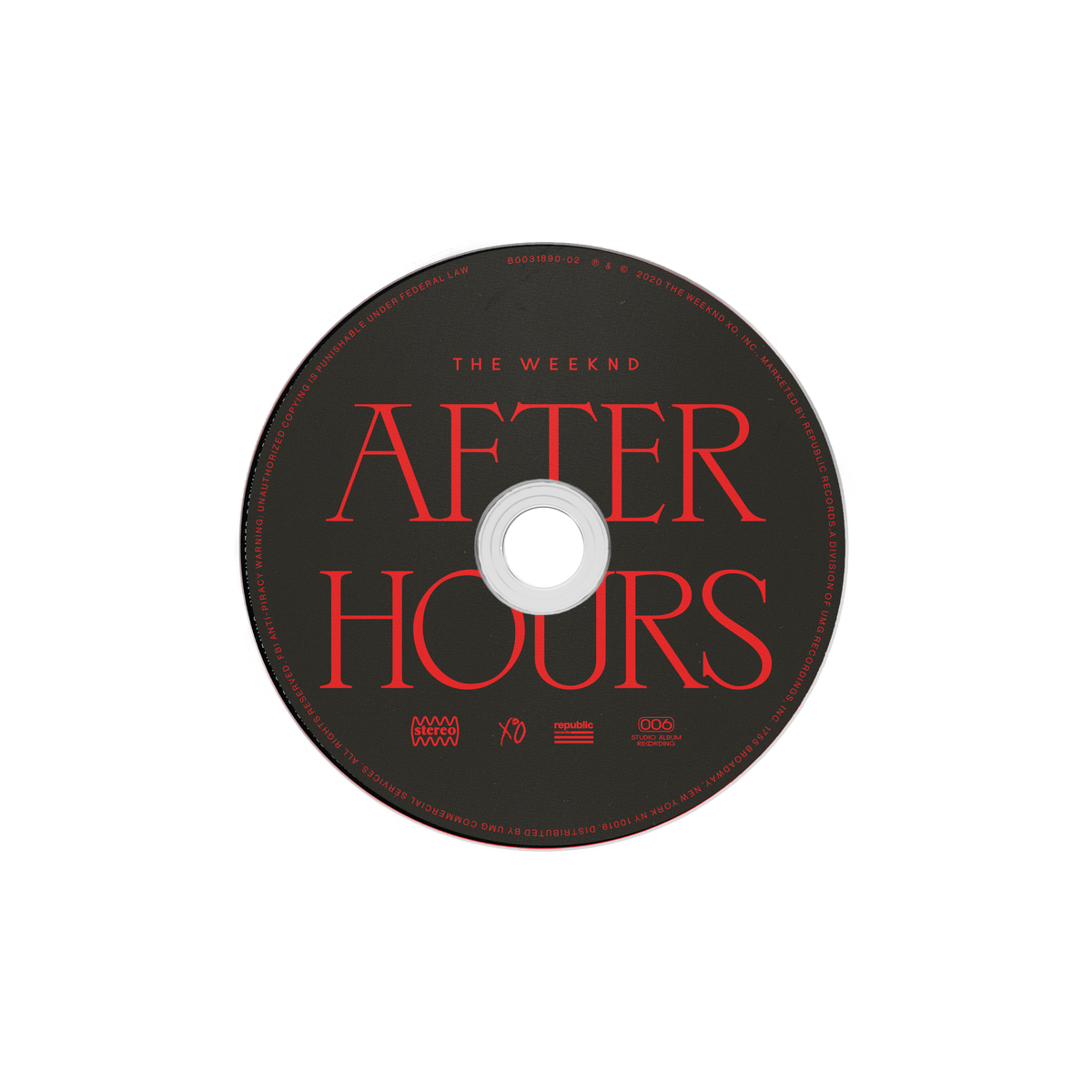 AFTER HOURS ALTERNATE COVER CD