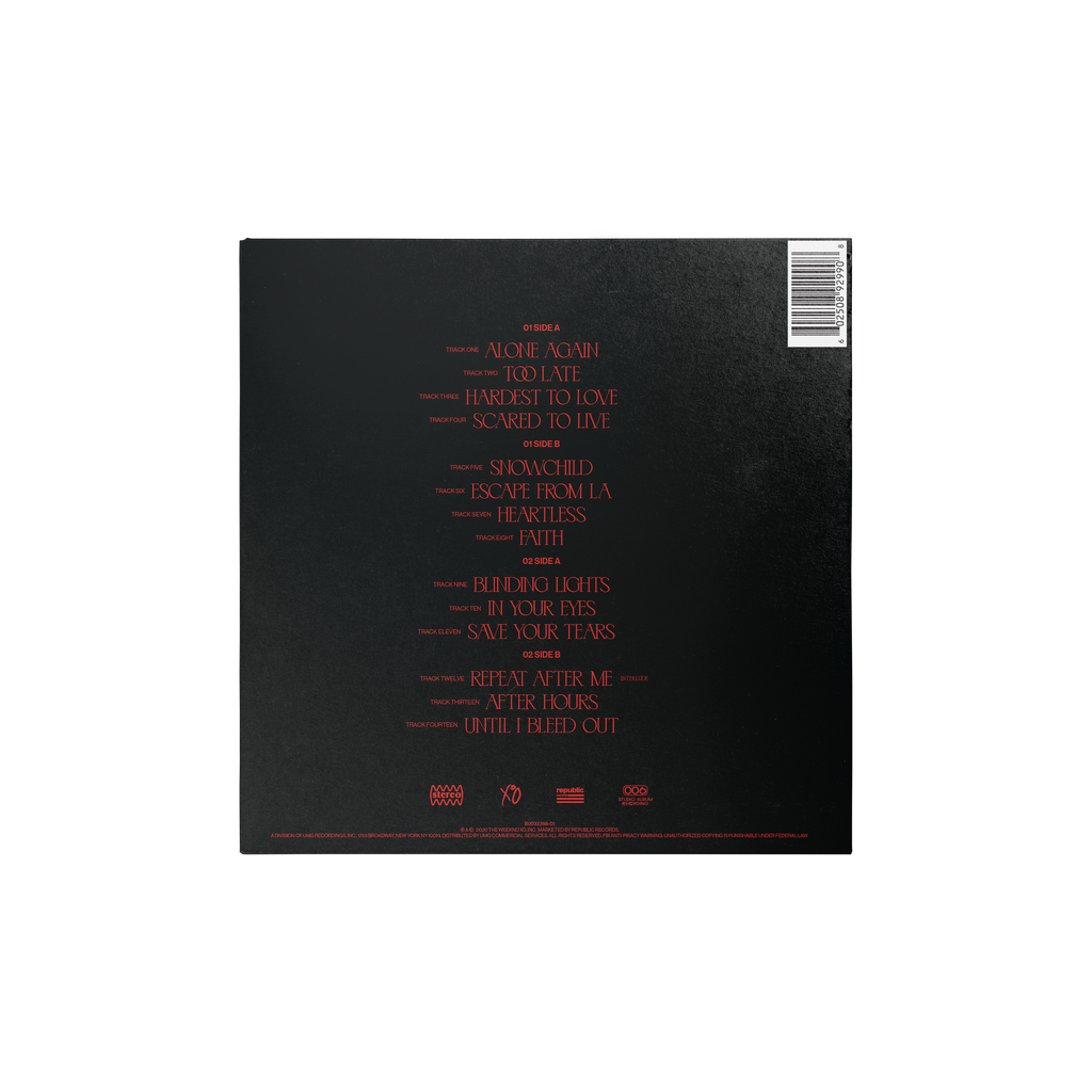 AFTER HOURS ALBUM COLLECTOR’S VINYL 001 2LP