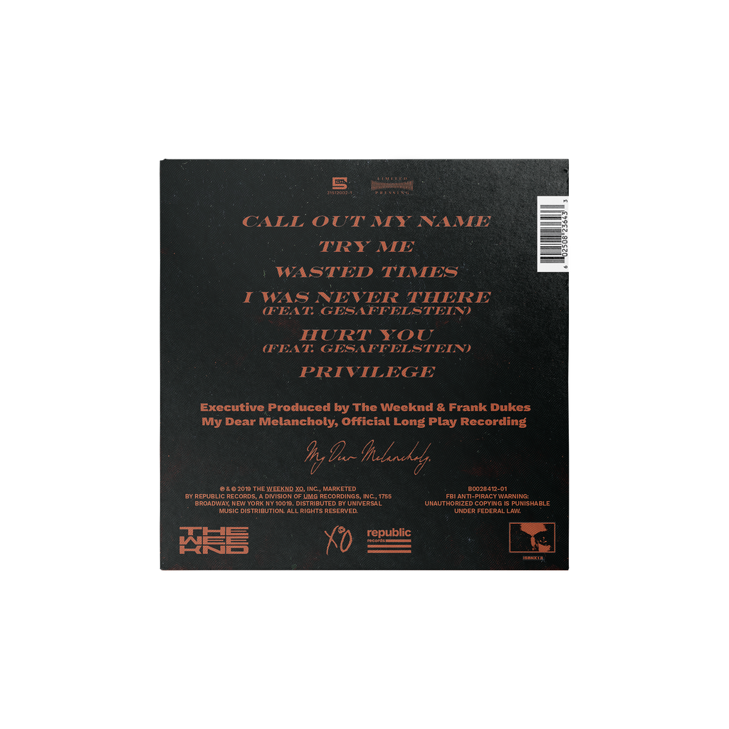 MY DEAR MELANCHOLY, 1LP