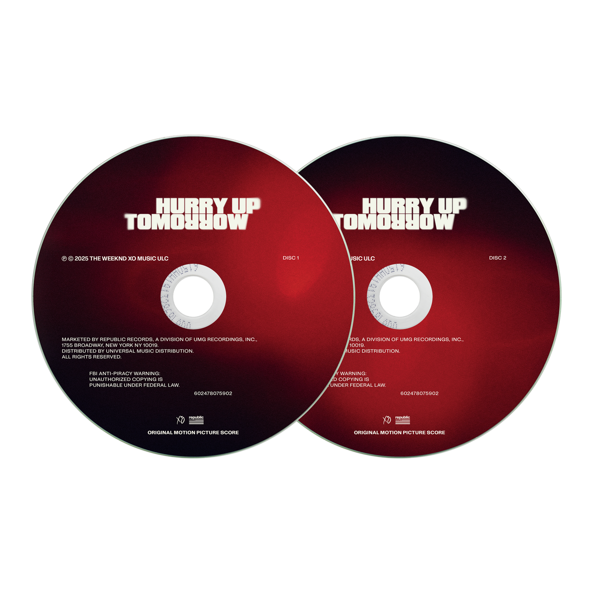 Hurry Up Tomorrow (Original Motion Picture Score) 2CD